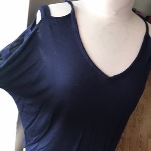 Zenana outfiters navy cotton top